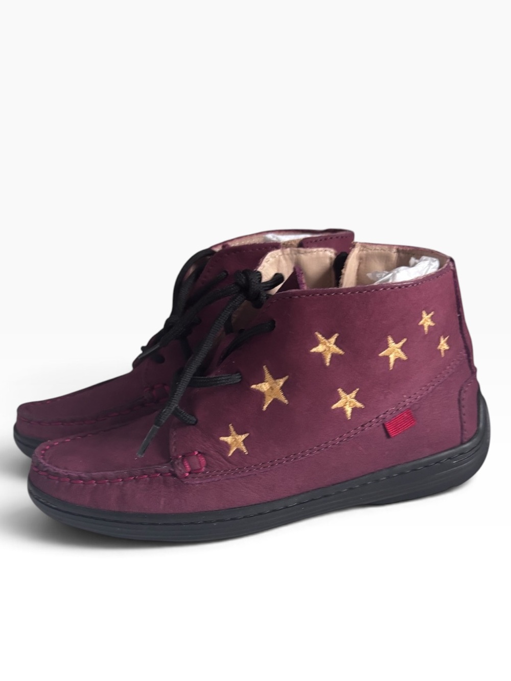New Marc Joseph New York Unisex-Child Leather Ankle Boot Embroidered Star Detail